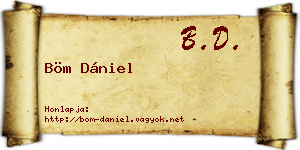 Böm Dániel névjegykártya